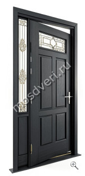 Черная входная дверь в квартиру DDV-10 - купить от производителя Мосдвери Черная входная дверь в квартиру DDV-10